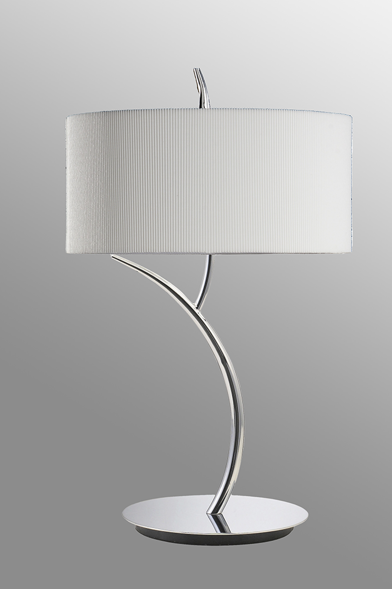 Eve Polished Chrome-Spain White Table Lamps Mantra Shaded Table Lamps